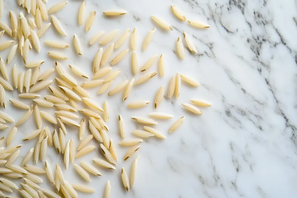 Close-up of long-grain rice