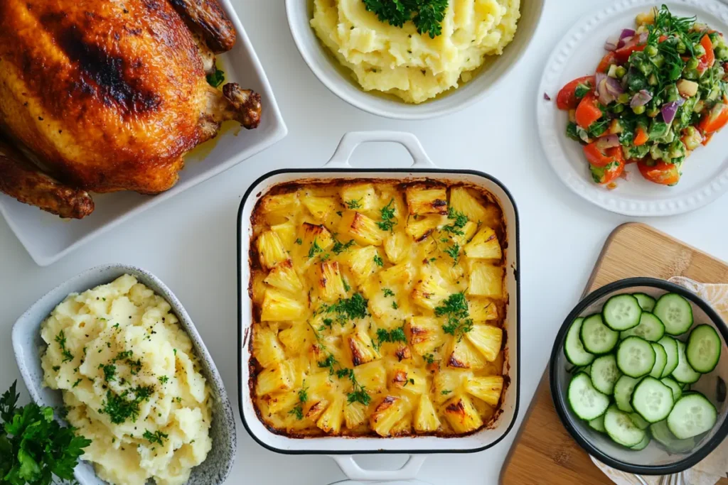 Savory sides with Pineapple Casserole